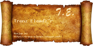 Trenz Elemér névjegykártya