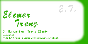 elemer trenz business card
